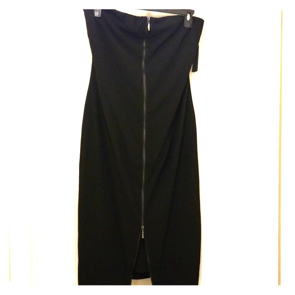 NWT black strapless dress